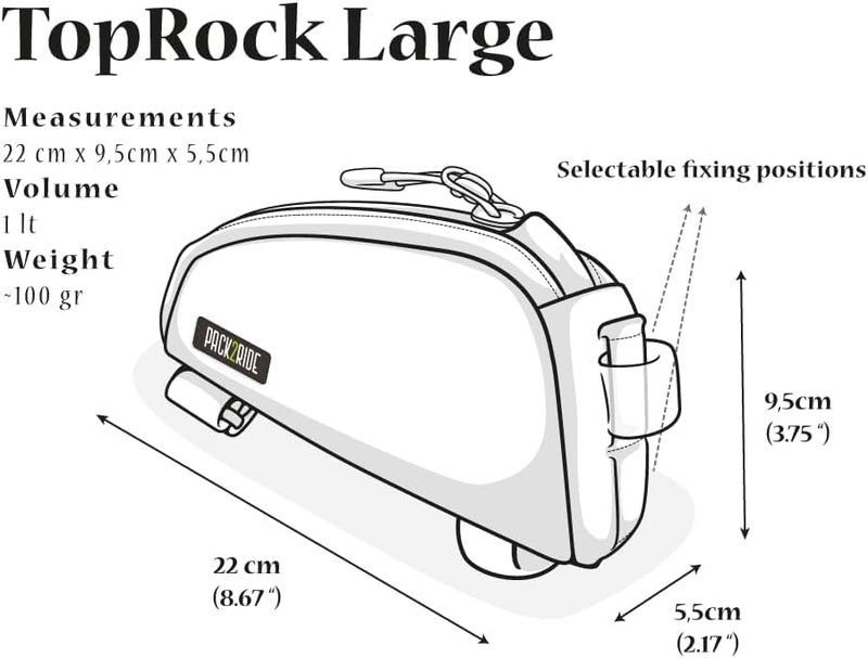 PACK2RIDE Toprock Frame Bag - Water Resistant, Durable Cordura Fabric & Bicycle Daily Essentials Holder - Top Tube, Frame Storage, Bikepacking for Road, Gravel Cycling - Coyote (1 L) - Image 5